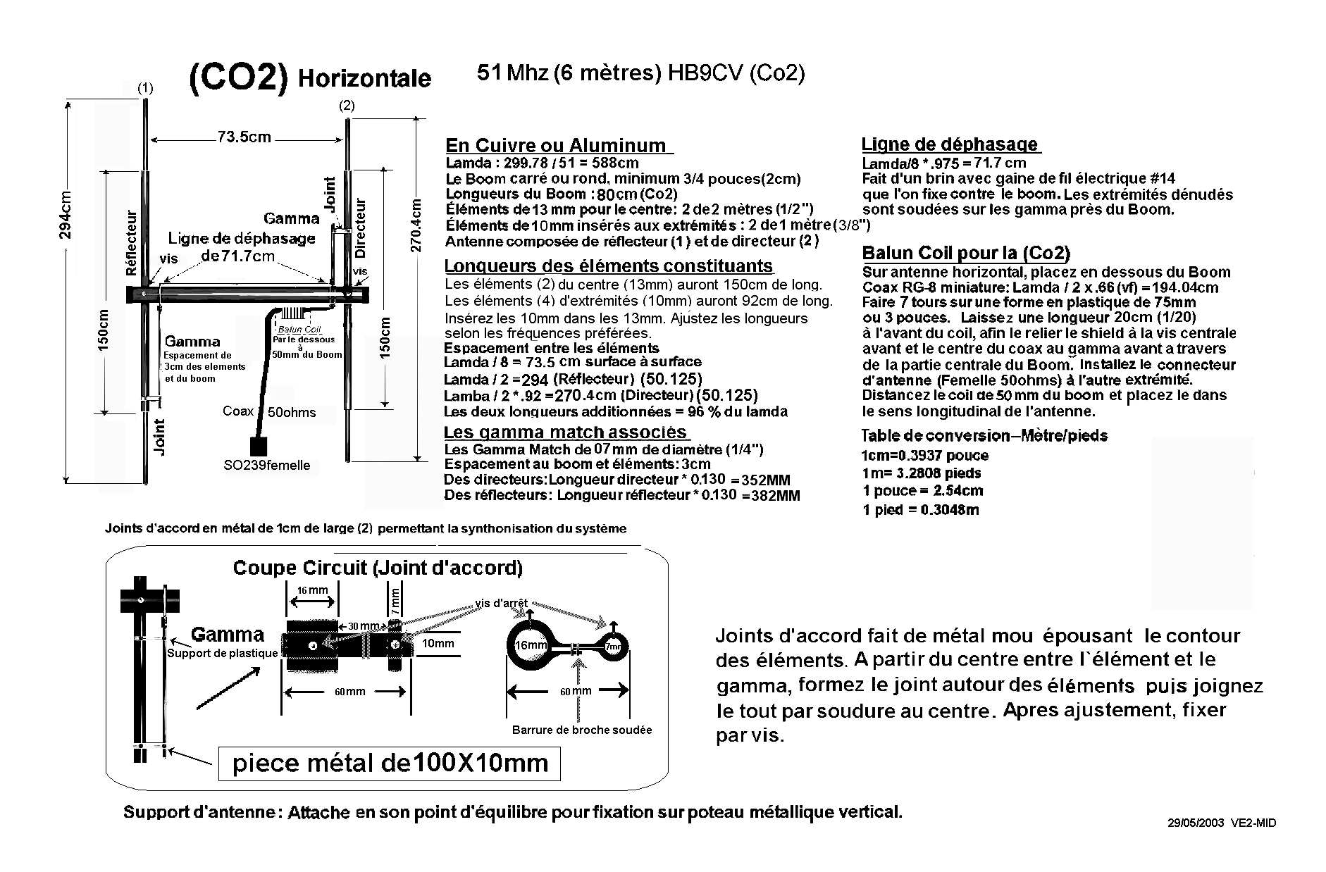 Antenna for 6M 50MHz